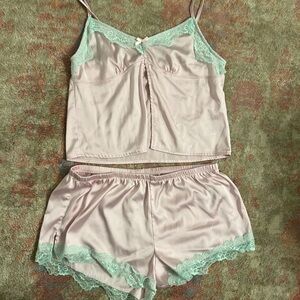 Lace lingerie pajama set